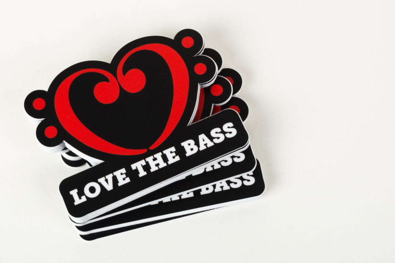 Love the Bass Stickers